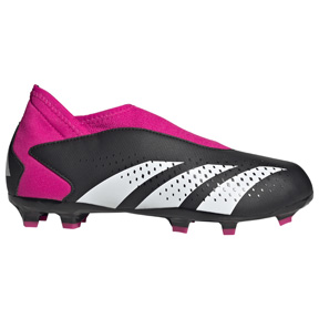 adidas Youth  Predator Accuracy.3 Laceless FG (Black/Pink/White)