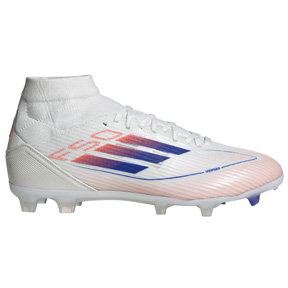 adidas  Womens  F50 League Mid-Cut FG Shoes (White/Blue/Red)