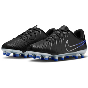 Nike Youth  Tiempo Legend 10 Club FG Shoe (Black/Chrome/Royal)