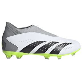 adidas Youth  Predator Accuracy.3 Laceless FG (White/Black/Lemon)