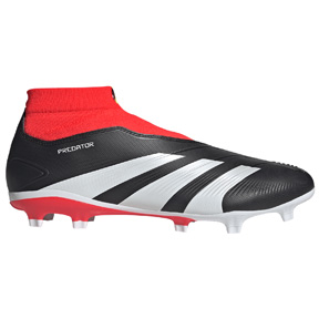 adidas  Predator  24 League Hi Laceless LL FG (Black/White/Red)