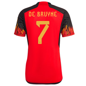 adidas Youth Belgium De Bruyne #7 WC2022 Jersey (Home 22/24)