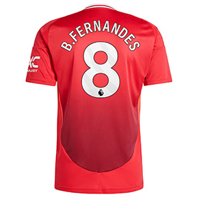 adidas Youth  Manchester United Fernandes #8 Jersey (Home 24/25)