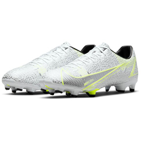 Nike Youth Mercurial Vapor 14 Academy FG/MG Shoes (White/Volt)