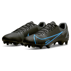 Nike Youth Mercurial Vapor 14 Academy FG/MG Shoes (Black/Blue)