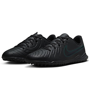 Nike Youth  Tiempo Legend 10 Club Turf Shoes (Black/Jungle)