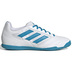 adidas Super Sala 2 Indoor Soccer Shoes (White/Aqua Blue)