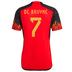 adidas Youth Belgium De Bruyne #7 WC2022 Jersey (Home 22/24)