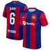 Nike Youth Barcelona Gavi #6 Soccer Jersey (Home 23/24)